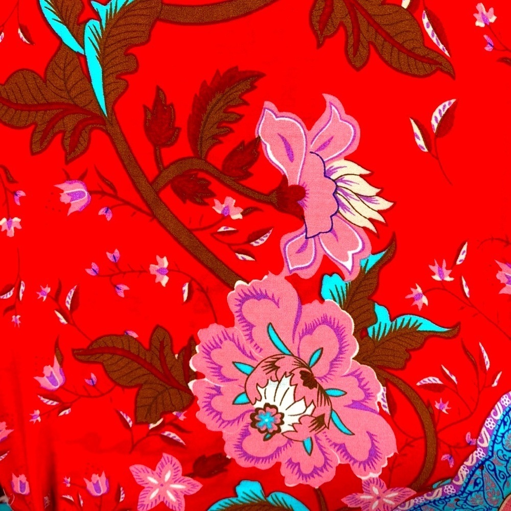 Vibrant Bohemian Kimono Maxi Dress - Picture 10 of 14